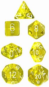 Chessex: Polyhedral Translucent Dice sets