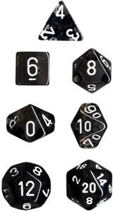 Chessex: Polyhedral Translucent Dice sets