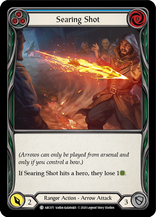 Searing Shot (Blue) [ARC071] Unlimited Edition Rainbow Foil