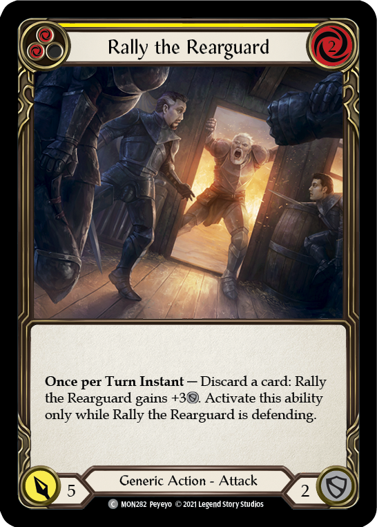 Rally the Rearguard (Yellow) (Rainbow Foil) [MON282-RF] 1st Edition Rainbow Foil