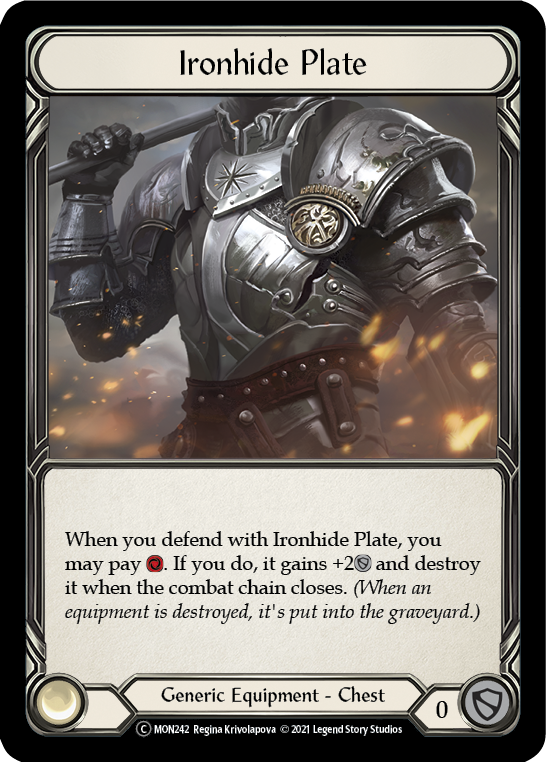 Ironhide Plate (Rainbow Foil) [U-MON242-RF] Unlimited Edition Rainbow Foil
