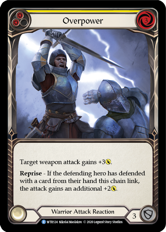 Overpower (Yellow) [WTR124] Unlimited Edition Rainbow Foil