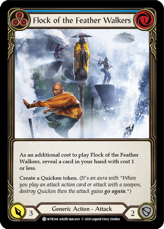 Flock of the Feather Walkers (Blue) [WTR184] Unlimited Edition Rainbow Foil