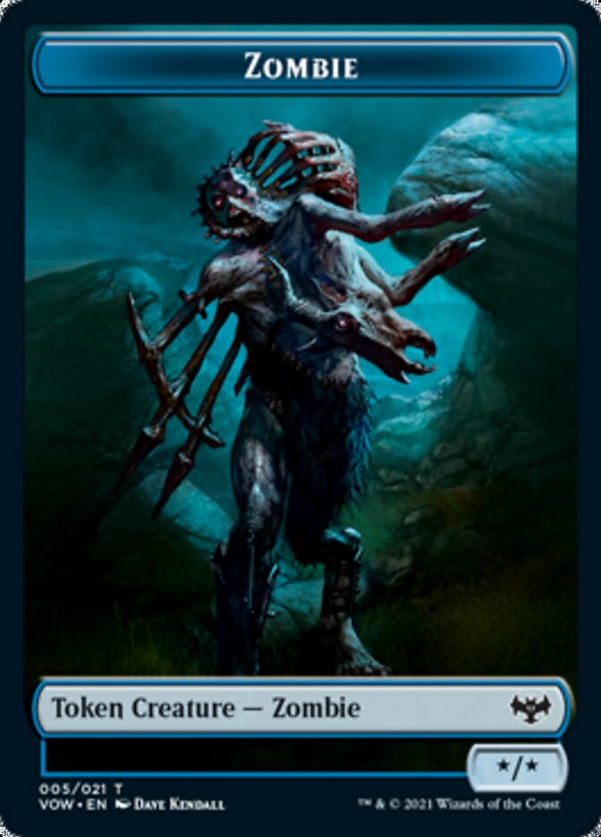 Zombie (008) // Zombie (005) Double-Sided Token [Innistrad: Crimson Vow Tokens]