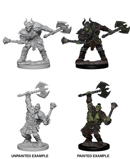Pathfinder Battles Unpainted Miniatures: Half-Orc Male Barbarian