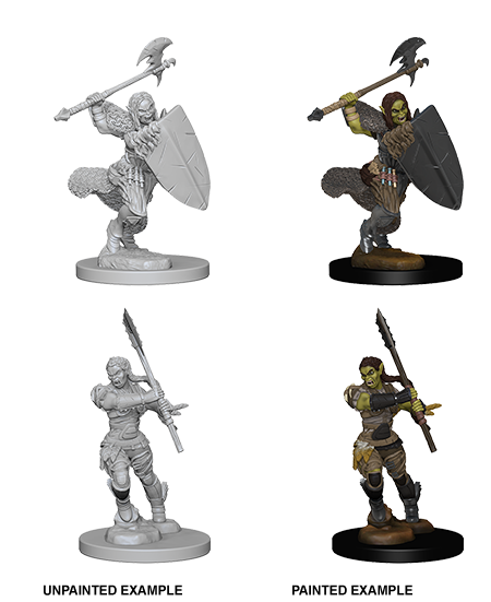 Pathfinder Battles Unpainted Miniatures: Half-Orc Female Barbarian