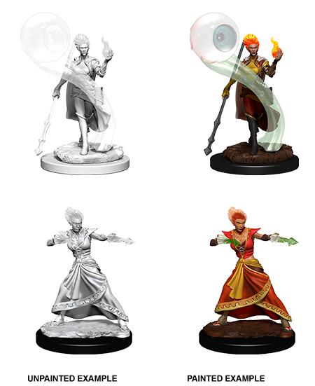 D&D Nolzur's Marvelous Miniatures: Fire Genasi Female Wizard