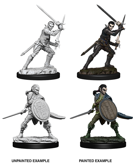 Pathfinder Battles Unpainted Miniatures: Elf Female Fighter (Two Swords)