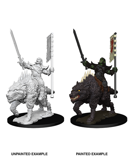 Pathfinder Battles Unpainted Miniatures: Orc on Dire Wolf