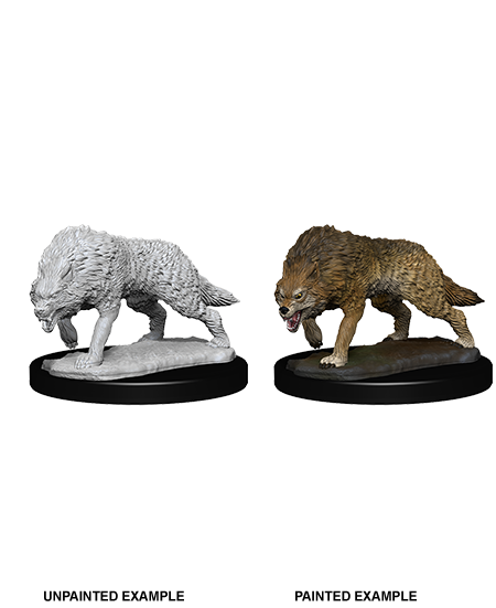 WizKids Deep Cuts Unpainted Miniatures: Timber Wolves