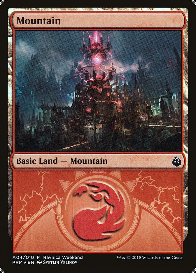 Mountain (A04) [Ravnica Allegiance Ravnica Weekend]