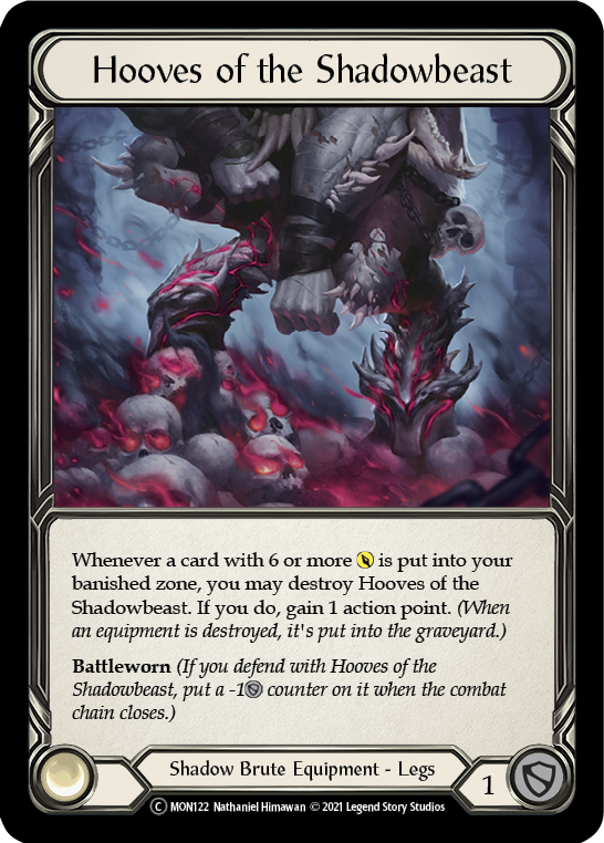 Hooves of the Shadowbeast (Rainbow Foil) [U-MON122-RF] Unlimited Edition Rainbow Foil
