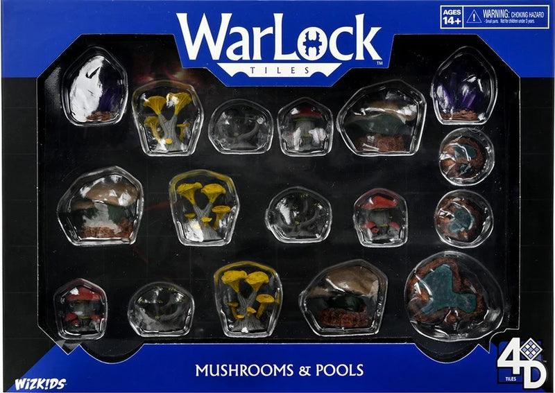 WARLOCK TILES: CAVERNS ACCESSORY - MUSHROOMS/POOLS