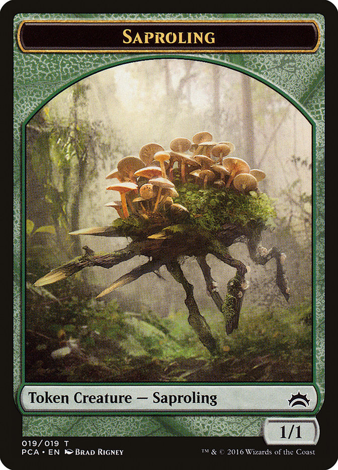 Saproling // Goblin Double-Sided Token [Planechase Anthology Tokens] | HFX Games
