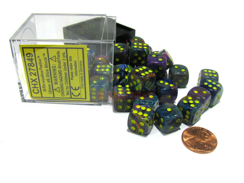Chessex: D6 Festive DICE SET - 12MM
