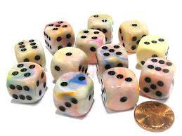 Chessex: D6 Festive DICE SET - 12MM
