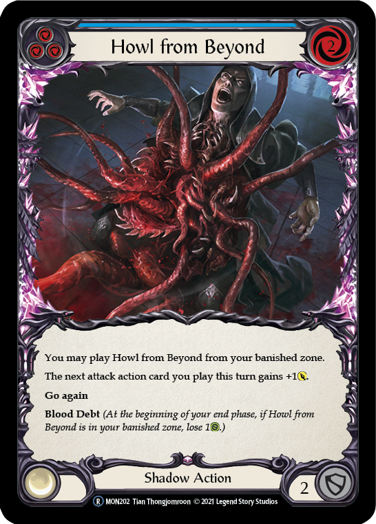 Howl from Beyond (Blue) (Rainbow Foil) [U-MON202-RF] Unlimited Edition Rainbow Foil