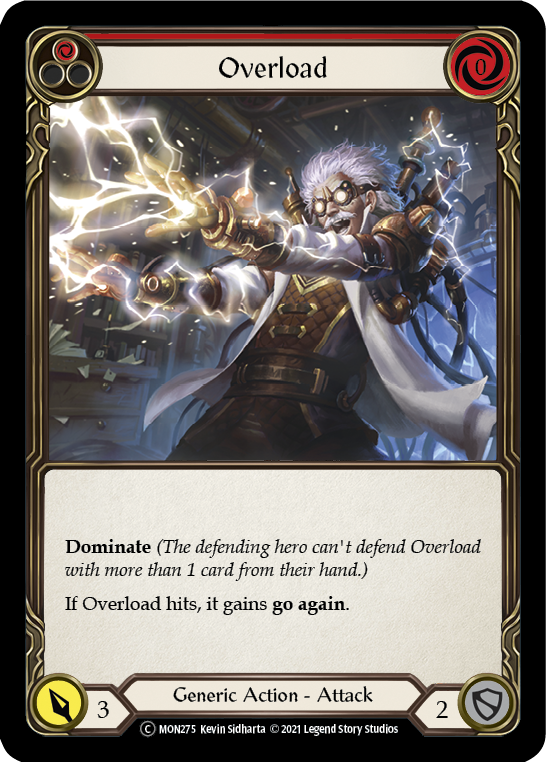 Overload (Red) (Rainbow Foil) [U-MON275-RF] Unlimited Edition Rainbow Foil