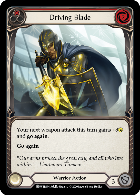 Driving Blade (Red) [WTR144] Unlimited Edition Rainbow Foil