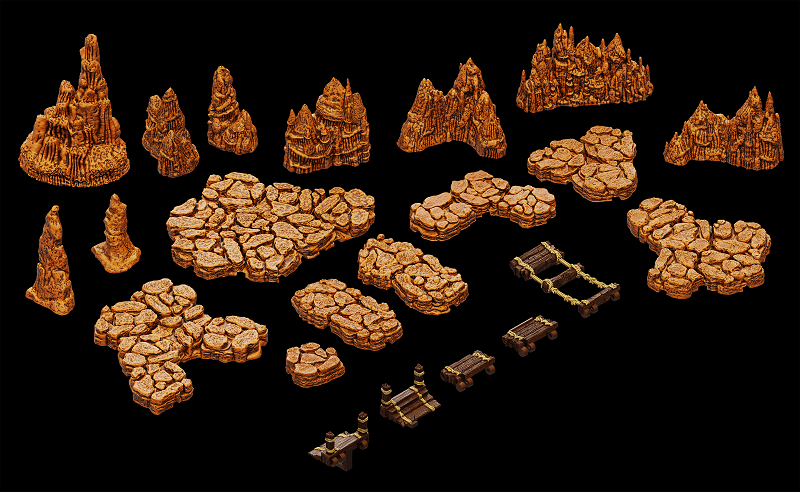 WarLock Tiles: Caverns Base Set