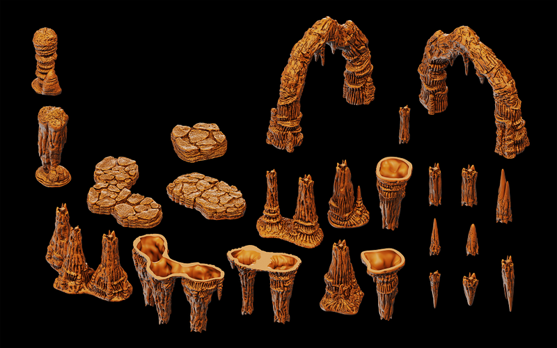 WarLock Tiles: Stalactites & Stalagmites