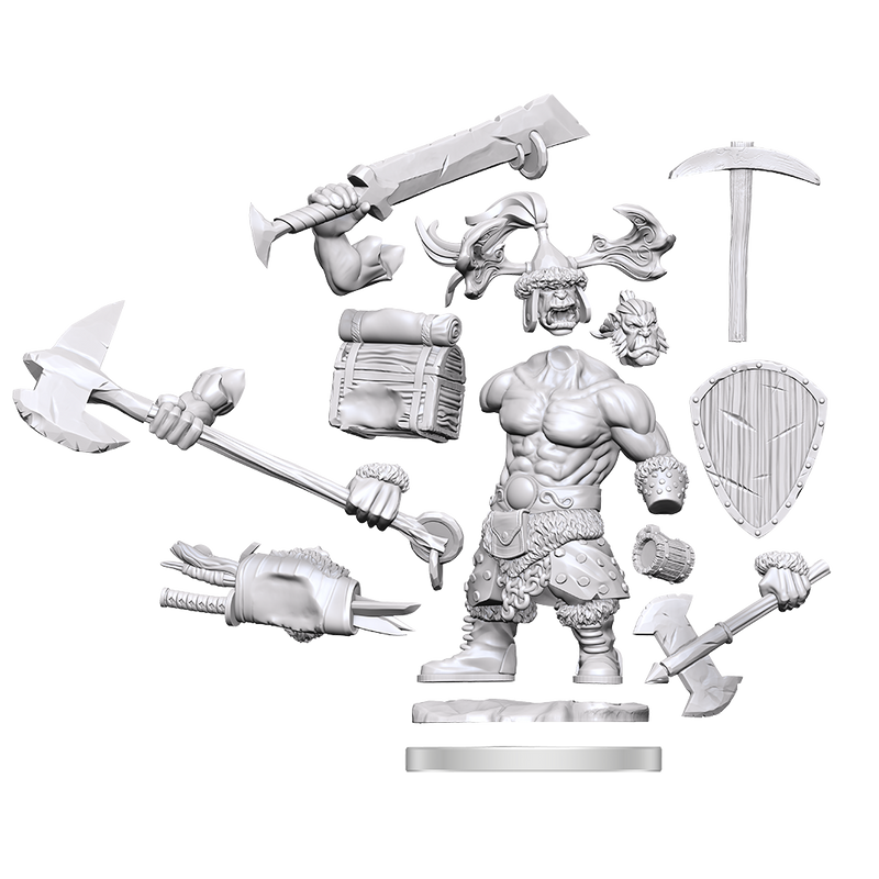 D&D Frameworks Miniatures: Orc Male Barbarian
