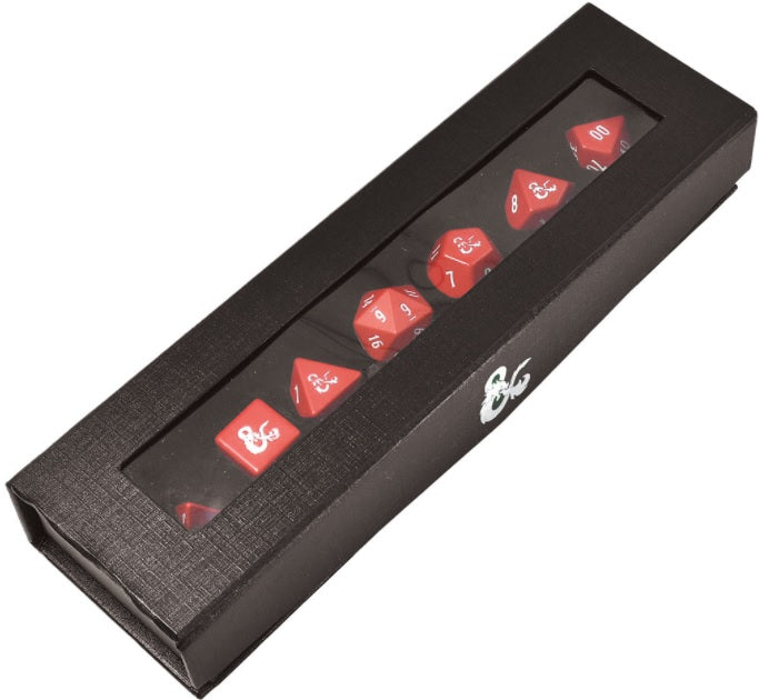 Ultra Pro Red/White Metal Dice Set