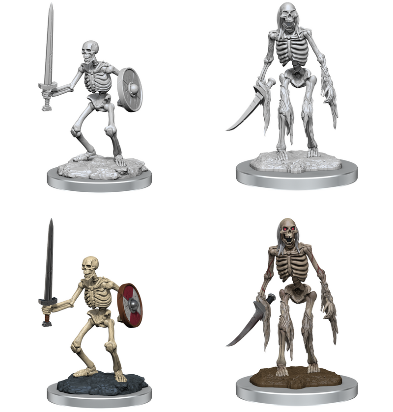 WizKids Deep Cuts Unpainted Miniatures: Skeletons