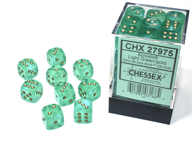 Chessex: D6 Borealis LUMINARY Dice Set - 12mm