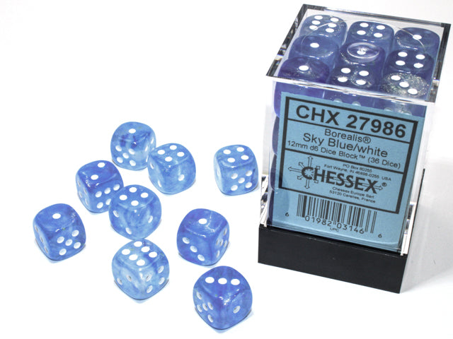 Chessex: D6 Borealis LUMINARY Dice Set - 12mm