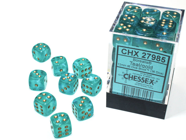 Chessex: D6 Borealis LUMINARY Dice Set - 12mm