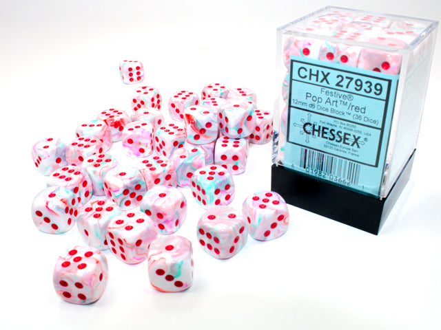 Chessex: D6 Festive DICE SET - 12MM