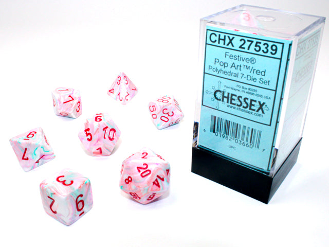 Chessex: Polyhedral Festive Dice sets