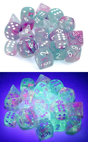 Chessex: D6 Nebula LUMINARY Dice Sets - 12mm