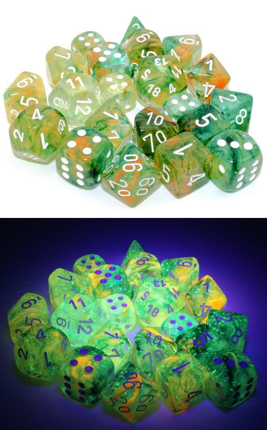 Chessex: D6 Nebula LUMINARY Dice Sets - 12mm