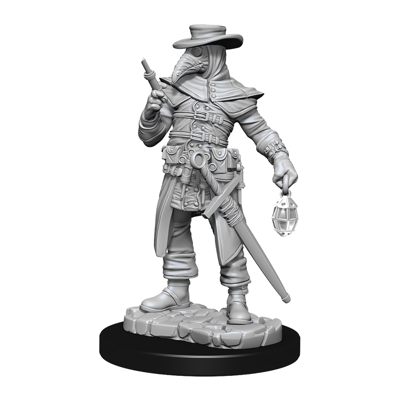 WizKids Deep Cuts Unpainted Miniatures: Plague Doctor & Cultist