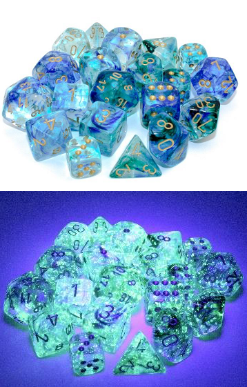 Chessex: D6 Nebula LUMINARY Dice Sets - 12mm