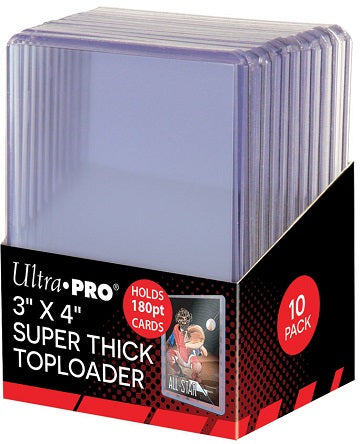 3" X 4" Clear 180PT Toploader 10CT
