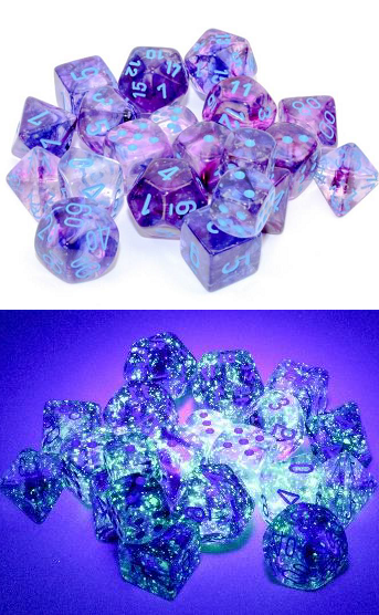 Chessex: D6 Nebula LUMINARY Dice Sets - 12mm