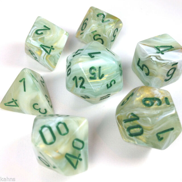 Chessex: Polyhedral Marble Dice sets