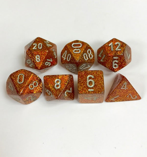 Chessex: Polyhedral Glitter Dice sets