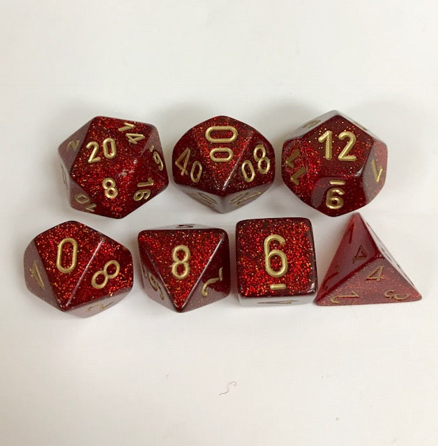 Chessex: Polyhedral Glitter Dice sets